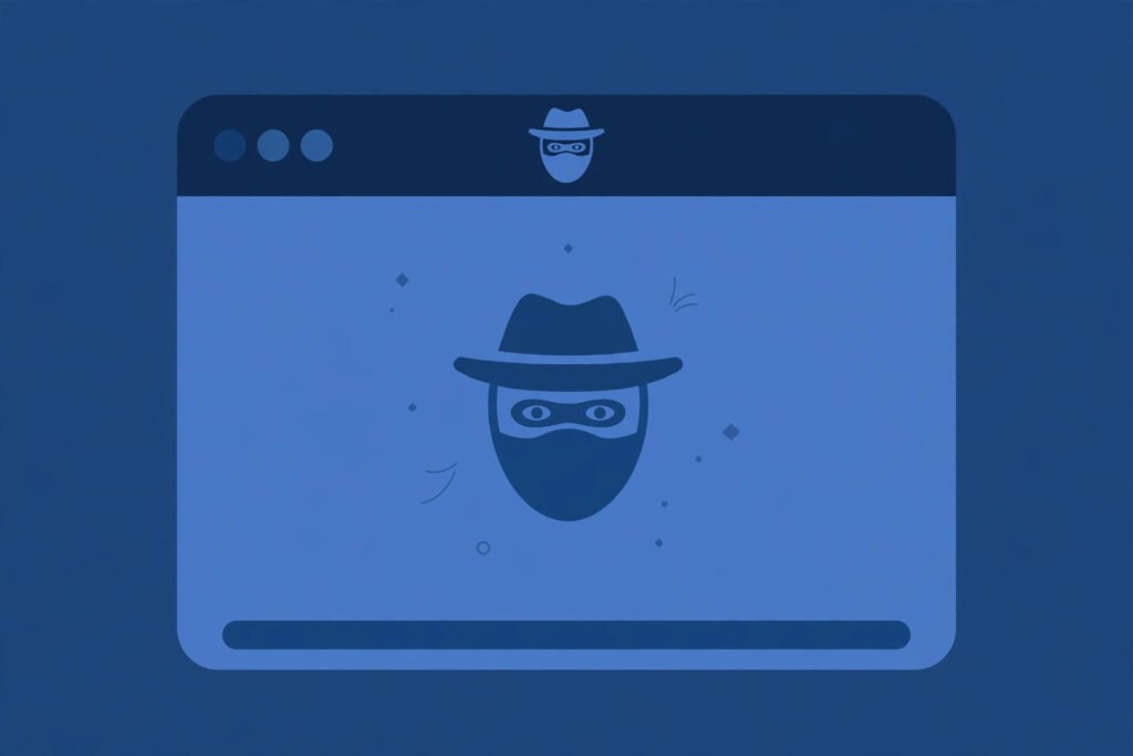 Illustration of a private incognito browser window